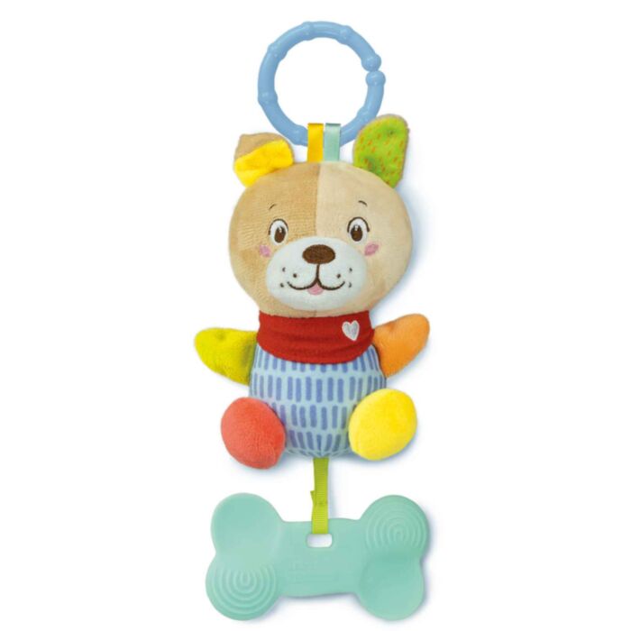 Baby Clementoni For You Newborn Baby Rattle Lovely Dog Soft For 0+ Months