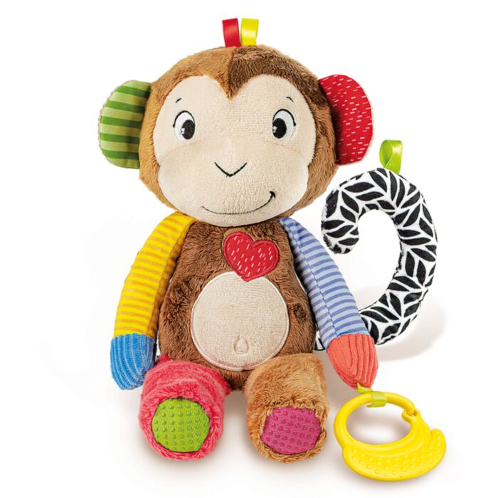 Baby Clementoni Newborn Baby Toy Soft Activity Little Monkey For 3+ Months