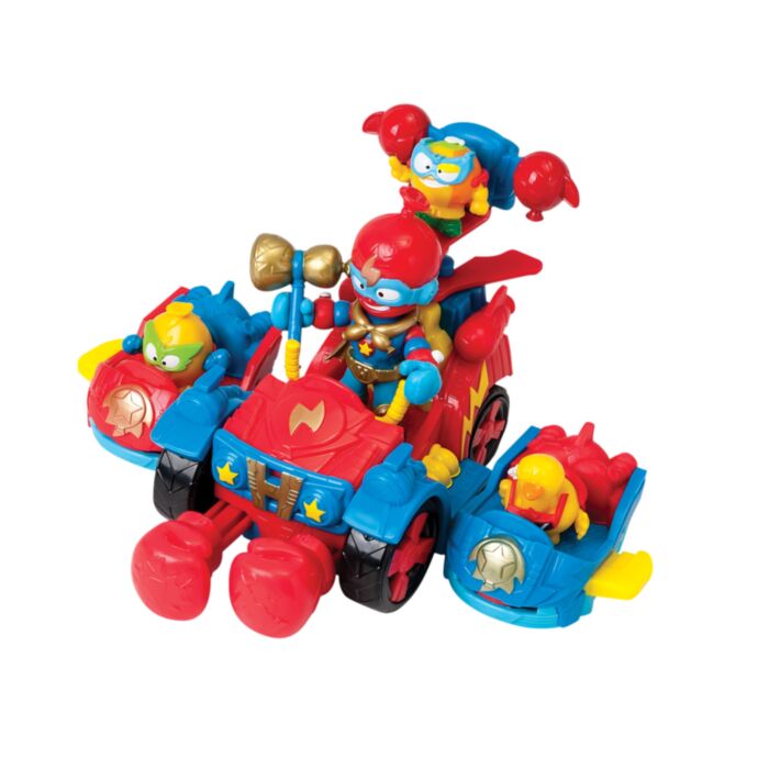 Superthings Vehicles Set With 4 Ballon Boxer Figures For Ages 3+