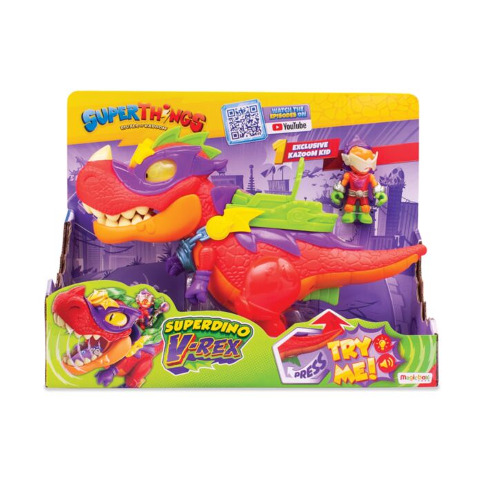 Superthings Dinosaur With Superdino V-Rex Figure For Ages 3+