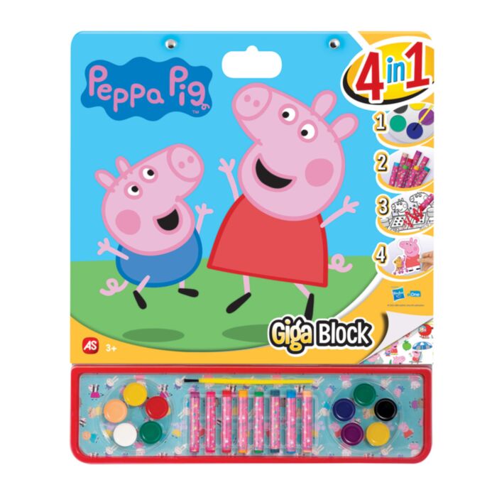 Giga Block Drawing Set Peppa Pig 4 In 1 For Ages 3+