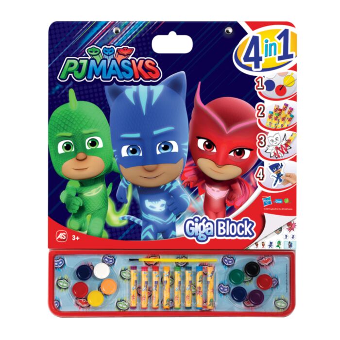 Giga Block Σετ Ζωγραφικής PJ Masks 4 Σε 1 Για 3+ Χρονών