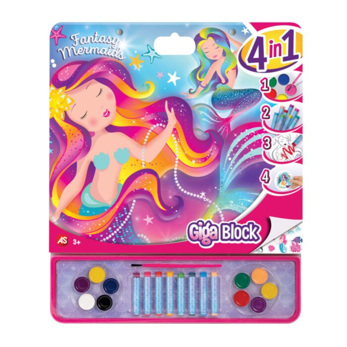 Giga Block Drawing Set Disney Fantasy Mermaids 4 In 1 For Ages 3+