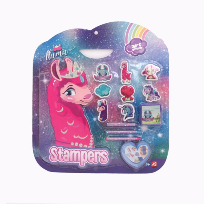 AS Art Greco Llama Set 10 Stampers And 1 Block For Ages 3+