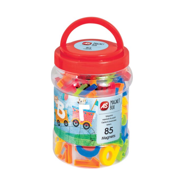 AS Magnet Box 85 Magnets Letters Bucket For Ages 3+