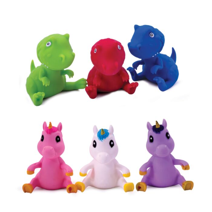 AS Squishy Unicorn And Squishy Dinosaur In 6 Colors For Ages 3+