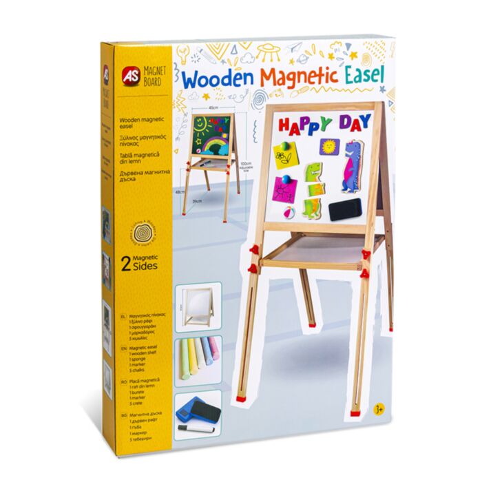 AS Magnet Box Wooden Magnetic Floor Board Double - Sided For Ages 3+