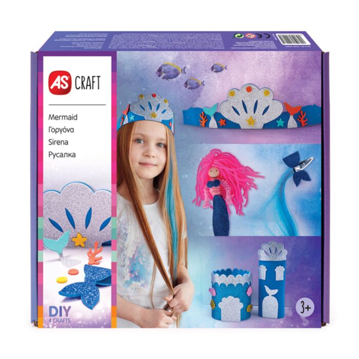 AS Craft Mermaid DIY Toy With 4 Crafts For Ages 3+