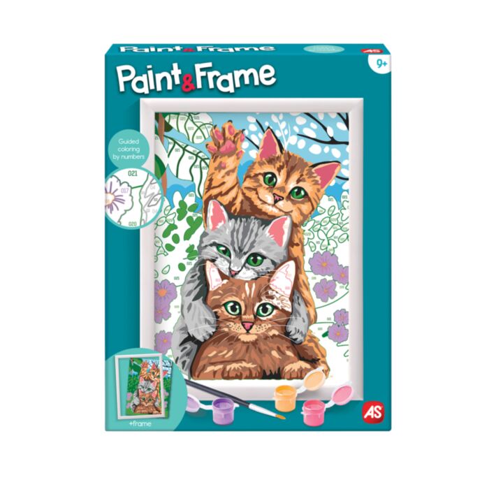 Paint & Frame Paint by Numbers Funny Kitties For Ages 9+