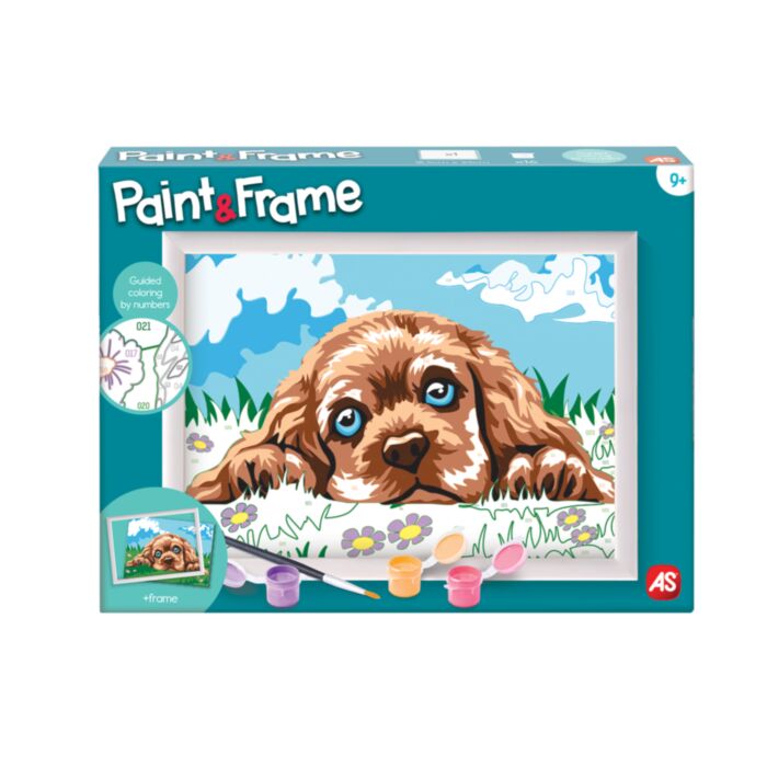 Paint & Frame Paint by Numbers Loving Puppy For Ages 9+