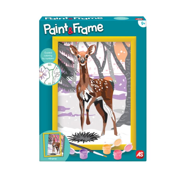 Paint & Frame Paint by Numbers Snow Deer For Ages 9+