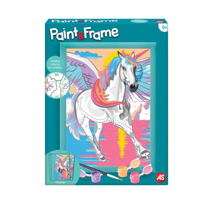 Paint & Frame Paint by Numbers Magic Unicorn For Ages 9+