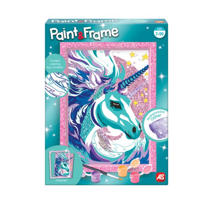 Paint & Frame Paint by Numbers Fairytale Unicorn For Ages 6+