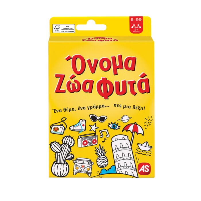 AS Games Card Game Onoma - Zwa - Futa For Ages 6+ And 2+ Players