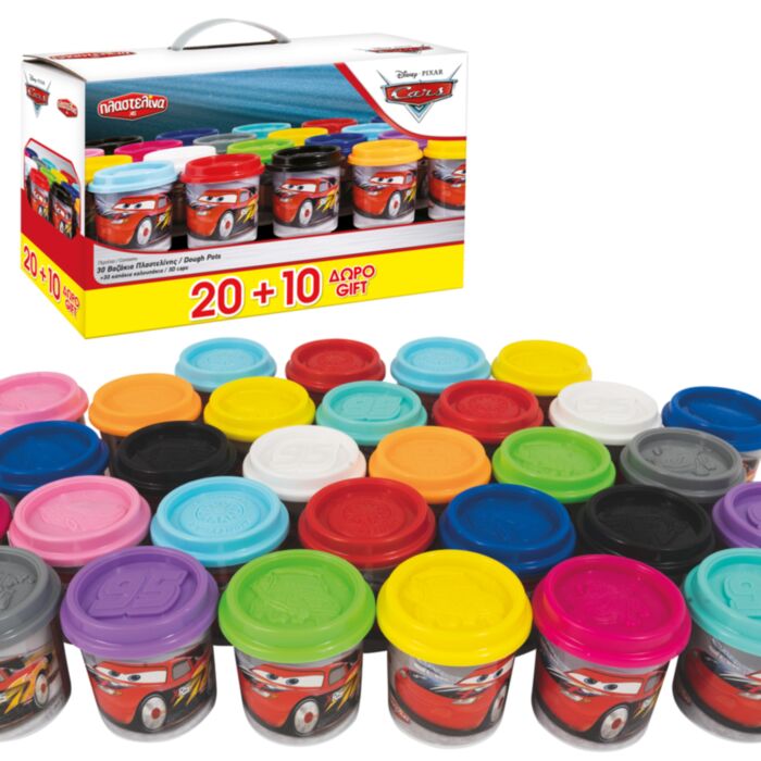 AS Dough 20 Pots + 10 Gift With 3D Caps (13 Colors) 3kg For Ages 3+