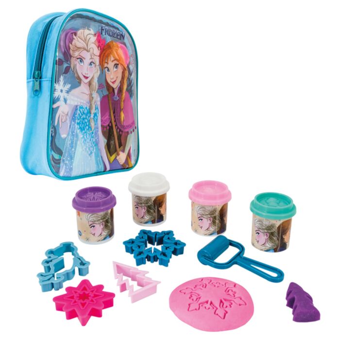 AS Dough Disney Frozen Backpack With 4 Pots - 3D Caps And 5 Tools 200gr For Ages 3+