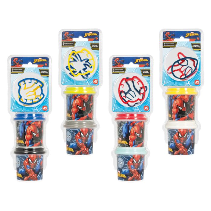 AS Πλαστελίνη Marvel Spiderman Σετ 2 Βαζάκια Με 2 Cutters 228gr Για 3+ Χρονών