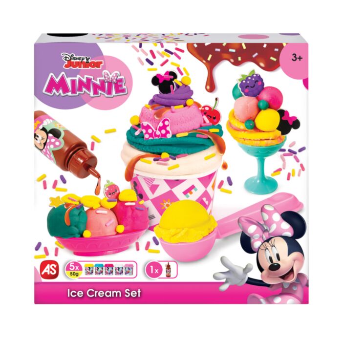 AS Πλαστελίνη Disney Minnie Φτιάχνω Παγωτό Με Σιρόπι Και Sprinkles Με 5 Βαζάκια 250γρ Για 3+ Χρονών