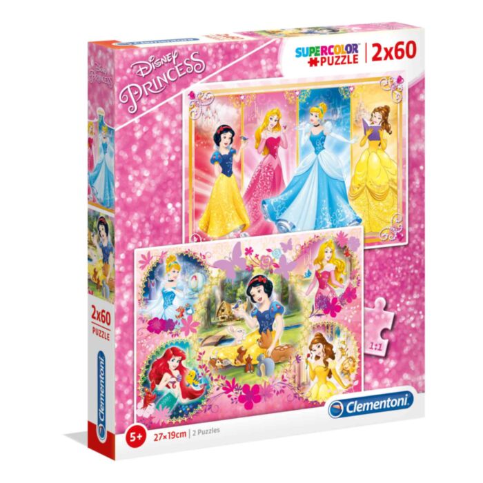 Clementoni Kids Puzzle Super Color Princess 2x60 pcs