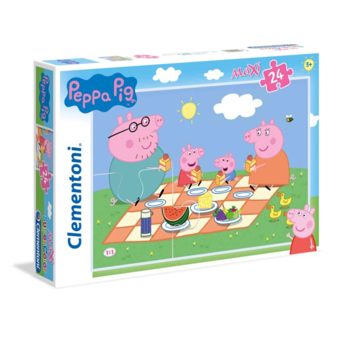 Clementoni Kids Puzzle Maxi Super Color Peppa Pig 24 pcs