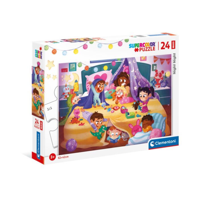 Clementoni Kids Puzzle Maxi Super Color Goodnight Kids 24 pcs