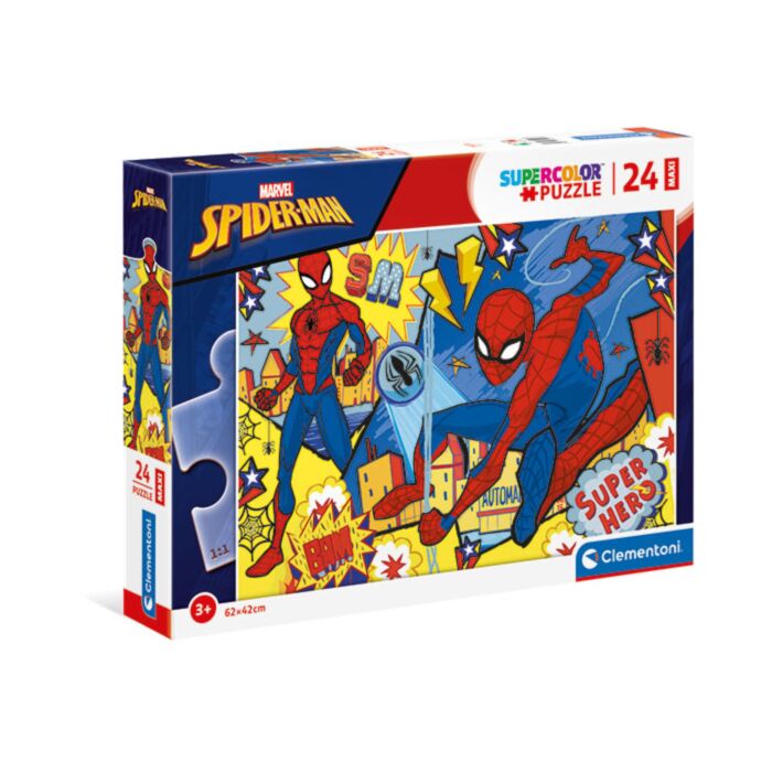 Clementoni Kids Puzzle Maxi Super Color Spiderman 24 pcs