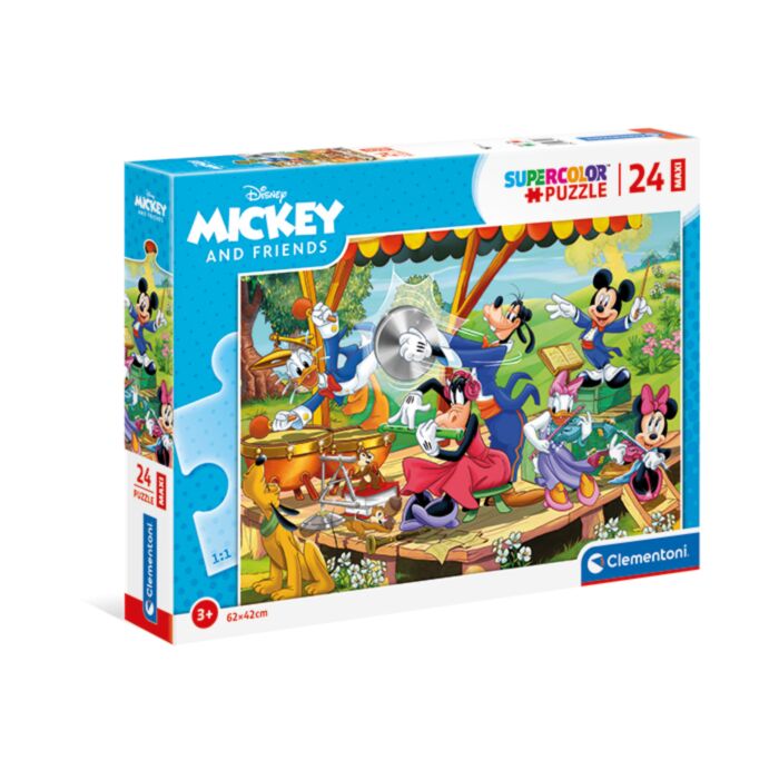 Clementoni Kids Puzzle Maxi Super Color Mickey And Friends 24 pcs