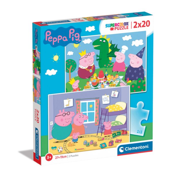 Clementoni Kids Puzzle Super Color Peppa Pig 2x20 pcs