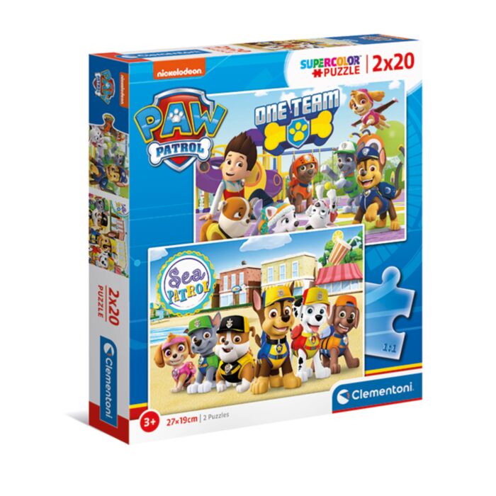 Clementoni Kids Puzzle Super Color Paw Patrol 2x20 pcs