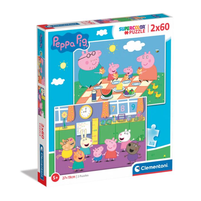 Clementoni Kids Puzzle Super Color Peppa Pig 2x60 pcs