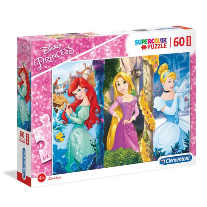 Clementoni Kids Puzzle Maxi Super Color Princess 60 pcs