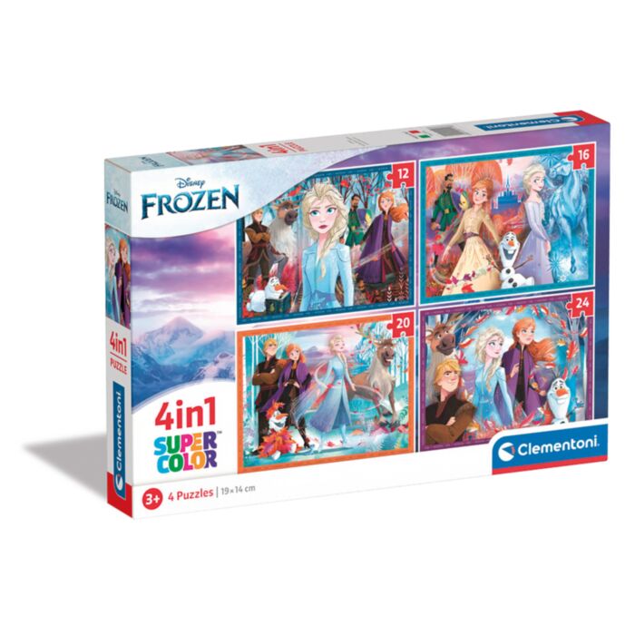 Clementoni Kids Puzzle 4 in 1 Supercolor Disney Frozen II 12-16-20-24 pcs