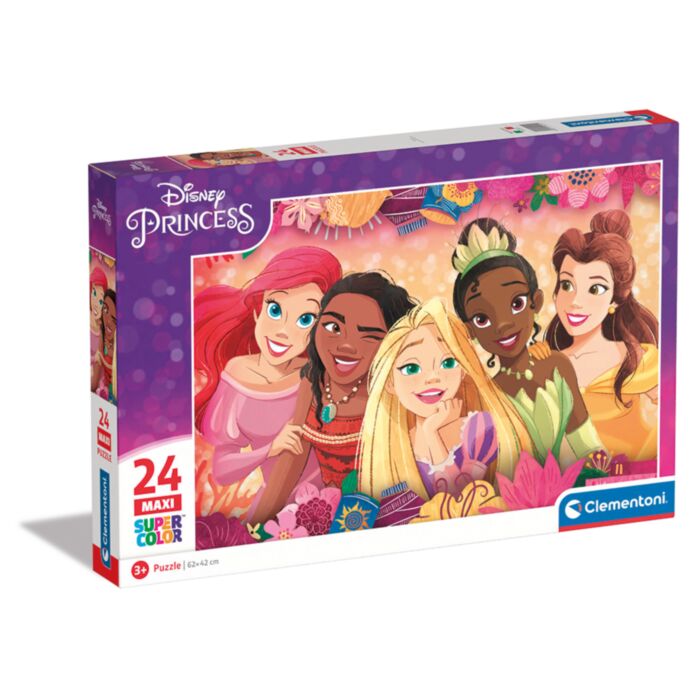 Clementoni Kids Puzzle Maxi Supercolor Disney Princesses 24 pcs