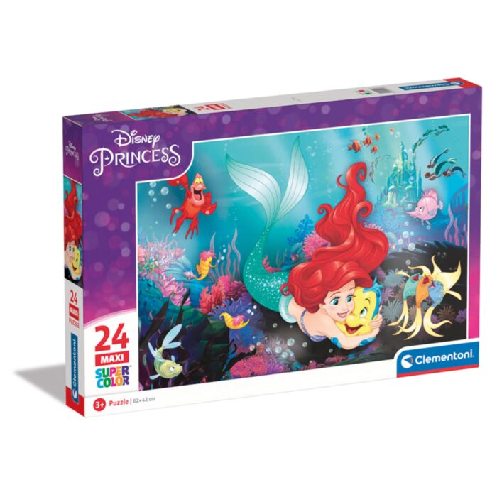 Clementoni Kids Puzzle Maxi Supercolor Disney The Little Mermaid 24 pcs