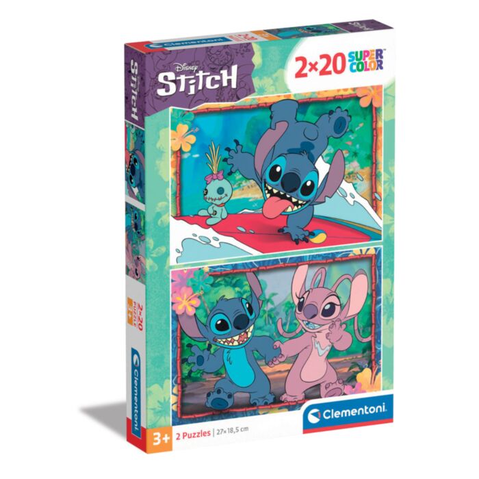 Clementoni Kids Puzzle Super Color Disney Stitch 2x20 pcs