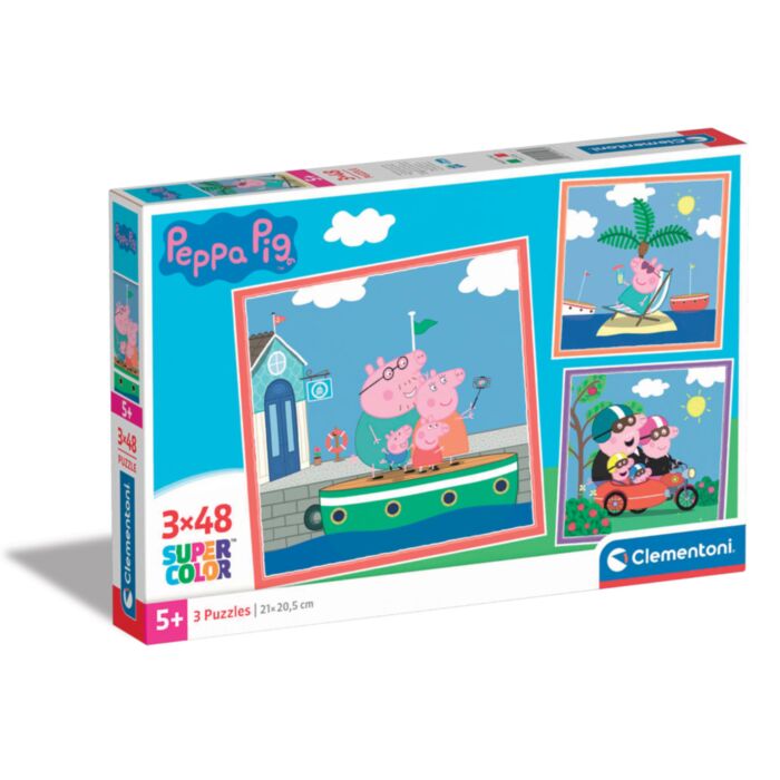 Clementoni Kids Puzzle Super Color Peppa Pig 3x48 pcs