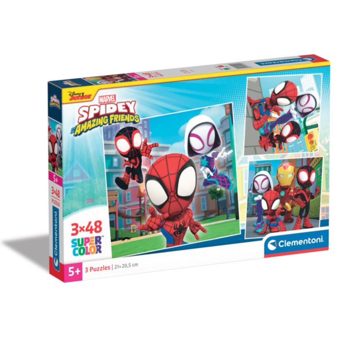 Clementoni Kids Puzzle Super Color Marvel Spidey And His Amazing Friends 3x48 pcs