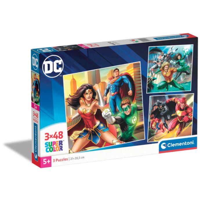 Clementoni Kids Puzzle Super Color DC Comics Justice League 3x48 pcs