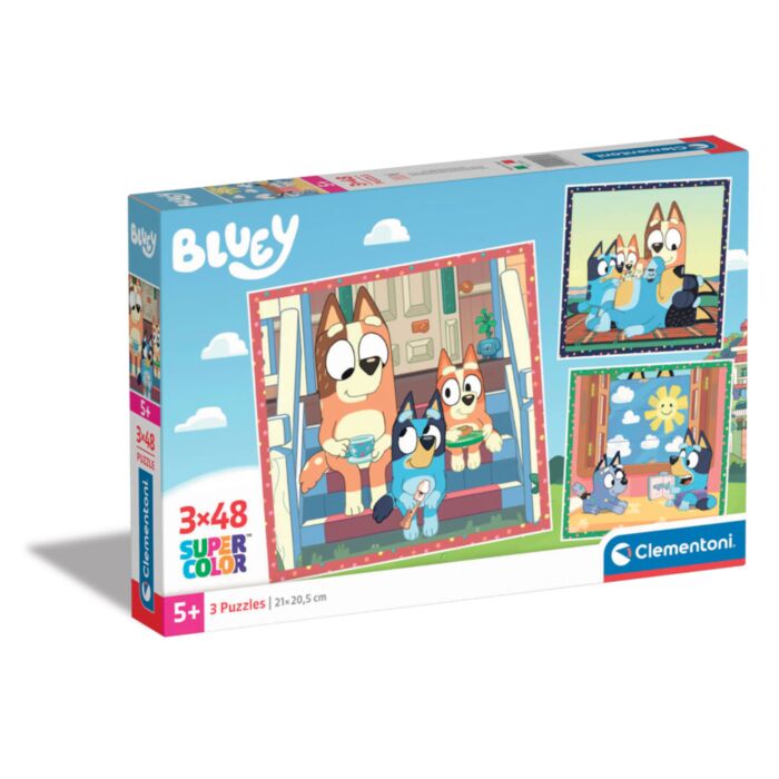 Clementoni Παιδικό Παζλ Super Color Bluey 3x48 τμχ