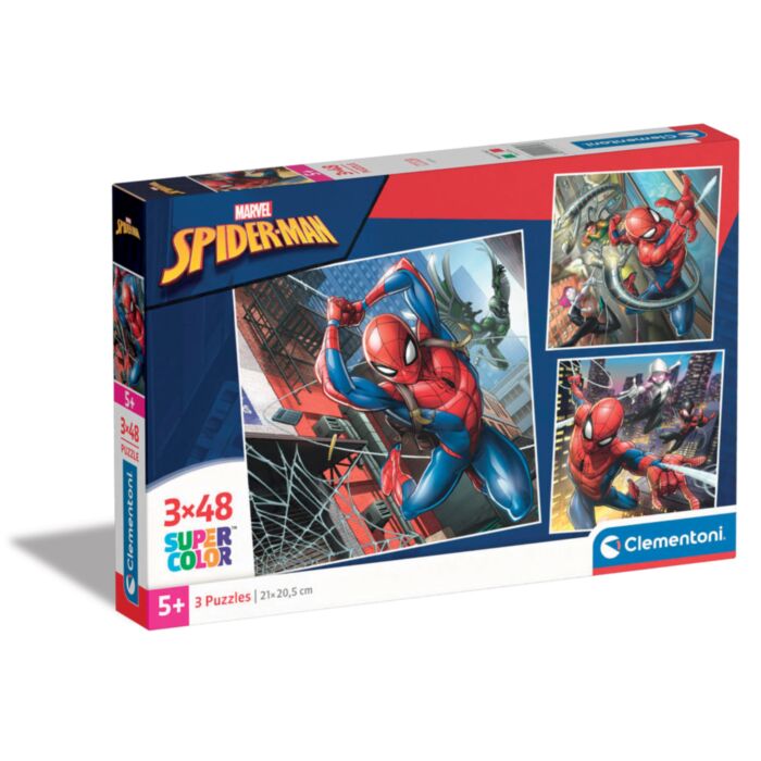 Clementoni Kids Puzzle Super Color Marvel Spiderman 3x48 pcs