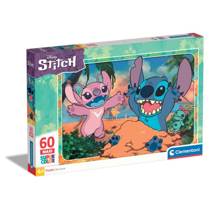 Clementoni Παιδικό Παζλ Maxi Supercolor Disney Stitch 60 τμχ