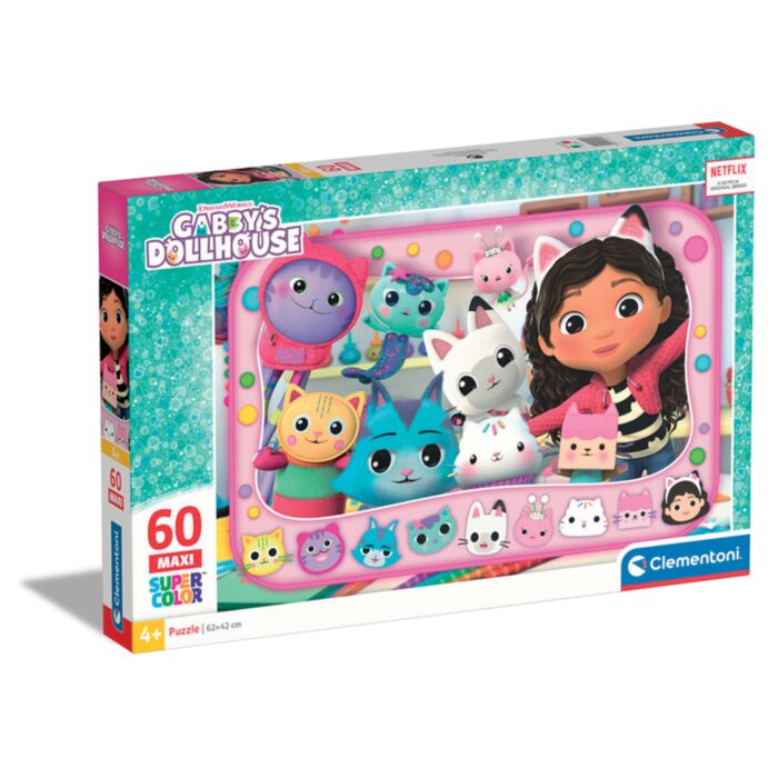 Clementoni Kids Puzzle Maxi Super Color Gabby's Dollhouse 60 pcs