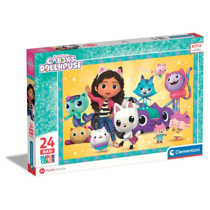 Clementoni Kids Puzzle Maxi Super Color Gabby's Dollhouse 24 pcs