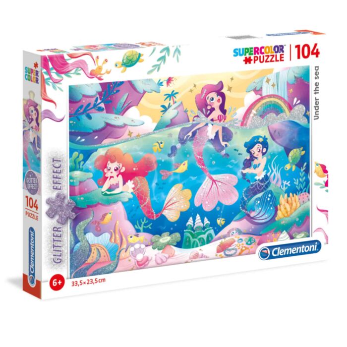 Clementoni Kids Puzzle Super Color Glitter Mermaids 104 pcs