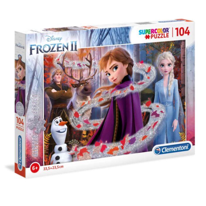 Clementoni Kids Puzzle Super Color Glitter Frozen 2 104 pcs