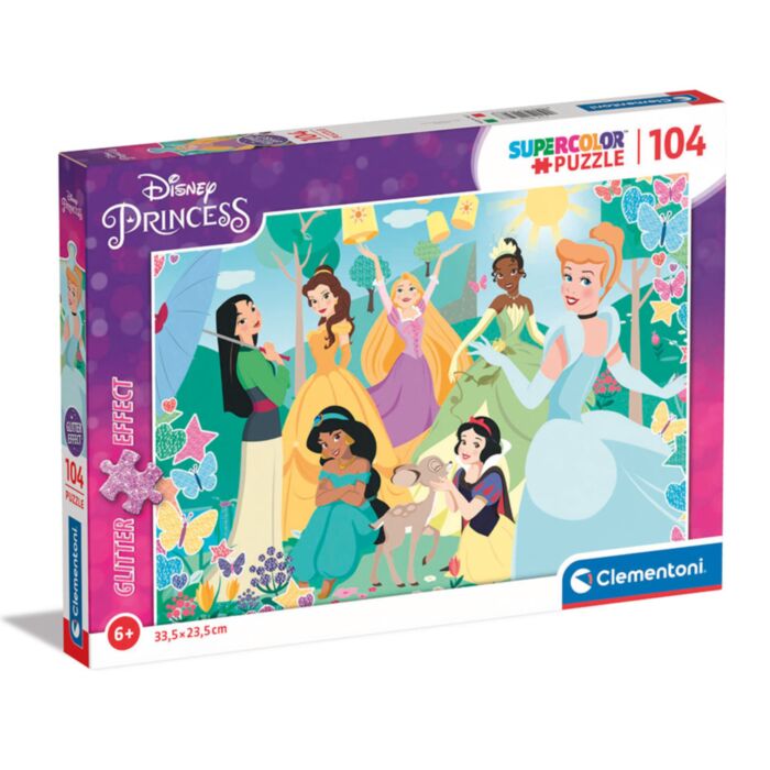 Clementoni Kids Puzzle Super Color Glitter Princess 104 pcs
