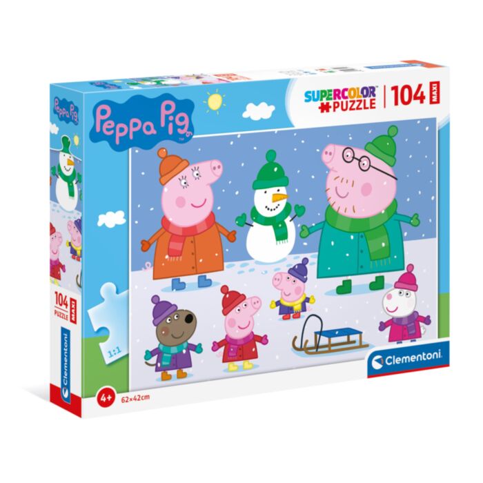 Clementoni Kids Puzzle Maxi Super Color Peppa Pig 104 pcs