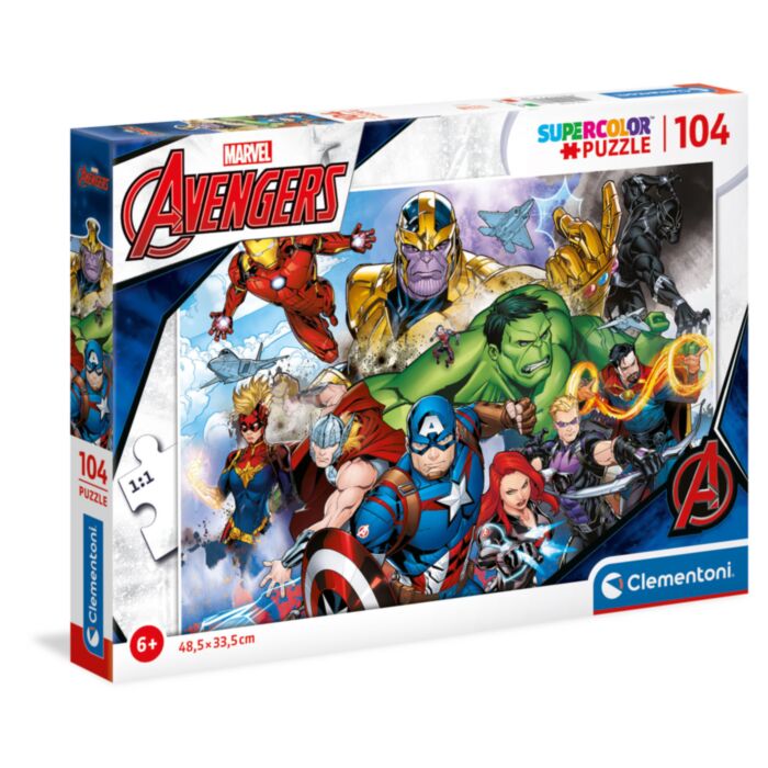 Clementoni Kids Puzzle Super Color The Avengers 104 pcs