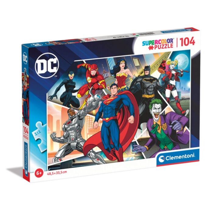 Clementoni Kids Puzzle Super Color DC Comics 104 pcs