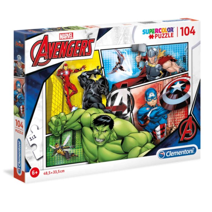 Clementoni Kids Puzzle Super Color The Avengers 104 pcs